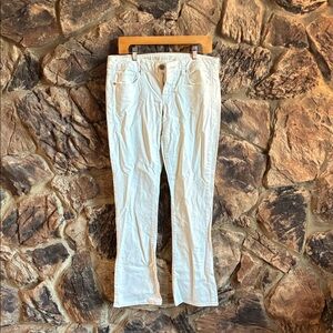 American Eagle Outfitters White Boot Cut Jeans